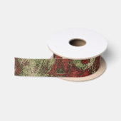 Graffiti Grunge Herbst Roter grüner Rost Rost Satinband (Spule)