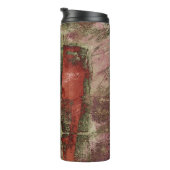 Graffiti Grunge Herbst Roter grüner Rost Rost Thermosbecher (Nach rechts gedreht)