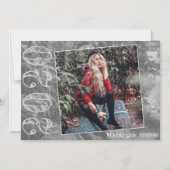 Graffiti Grunge | Modernes Abschluss Foto Keepake Magneteinladung (Vorderseite)