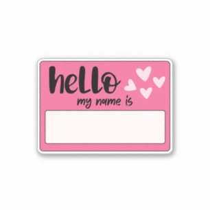 Graffiti Hallo Mein Name Aufkleber