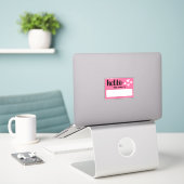 Graffiti Hallo Mein Name Aufkleber (Laptop auf Schreibtisch)