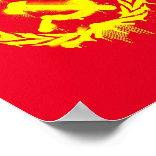 Graffiti Hammer & Sickle Poster (Ecke)