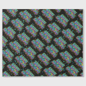 Graffiti Happy Birthday Wrapping Paper Geschenkpapier (Flach)