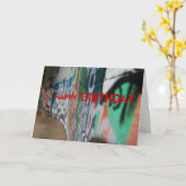Graffiti, Happy, Geburtstagskarte Karte (Gelbe Blume)