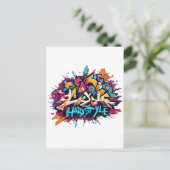 Graffiti "Hardstayle" Postkarte (Stehend Vorderseite)