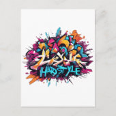 Graffiti "Hardstayle" Postkarte (Vorderseite)