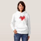 "Graffiti Heart Crop Hoodie - Edgy Liebe Statement (Vorne ganz)