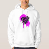 Graffiti Heart Hoodie, Punk Sweatshirt (Vorderseite)