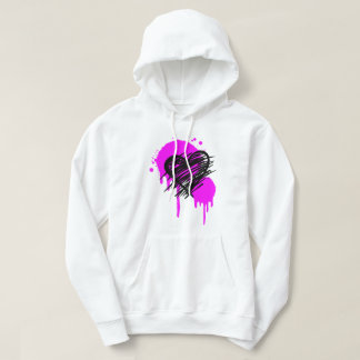 Graffiti Heart Hoodie, Punk Sweatshirt