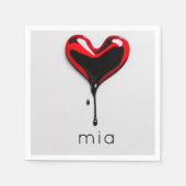 Graffiti Heart Individuelle Name - Moderner Minima Serviette (Vorderseite)