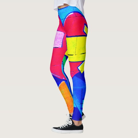 Graffiti Heart Pop Leggings - Bold & Vibrannt (Links)