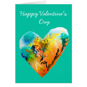 Graffiti heart Valentine's Day Aquarellkunst