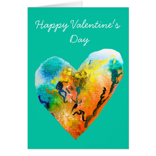 Graffiti heart Valentine's Day Aquarellkunst (Vorne)