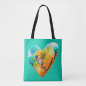 Graffiti heart watercolor Street art Tasche (Vorderseite)