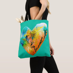 Graffiti heart watercolor Street art Tasche