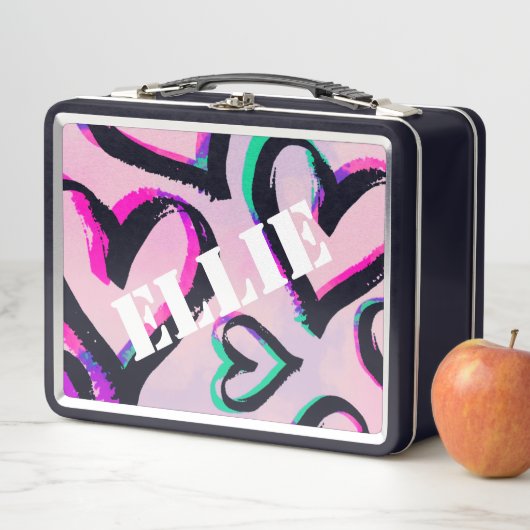 Graffiti Hearts Black Lunchbox (Beispiel)
