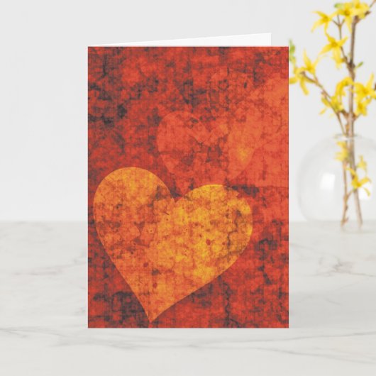 Graffiti Hearts Folded Greeting Card Karte (Gelbe Blume)