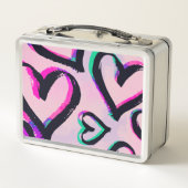 Graffiti Hearts Stainless Steel Lunchbox (Rückseite)