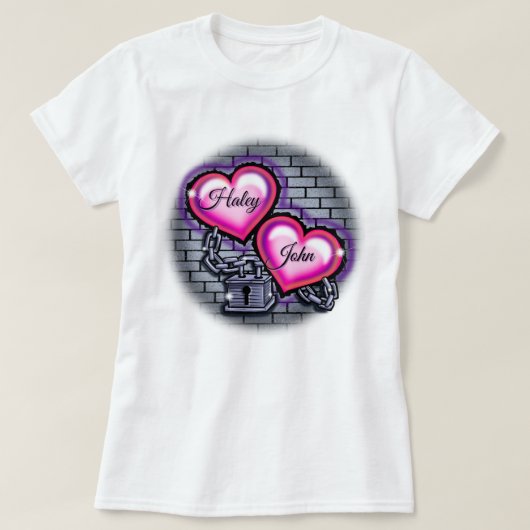 Graffiti Hearts T - Shirt (Design vorne)
