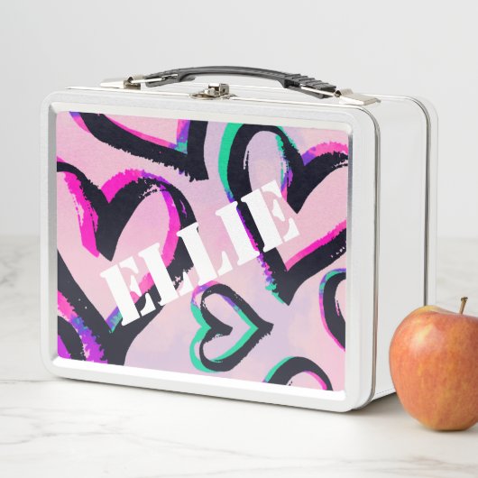 Graffiti Hearts White Lunchbox (Beispiel)