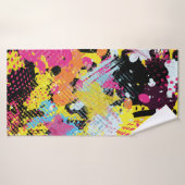 Graffiti hell psychedelisch nahtlos Muster illus Badehandtuch (Badehandtuch)