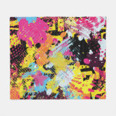 Graffiti hell psychedelisch nahtlos Muster illus Fleecedecke (Vorderseite (Horizontal))