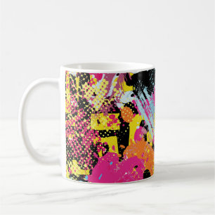 Graffiti hell psychedelisch nahtlos Muster illus Kaffeetasse
