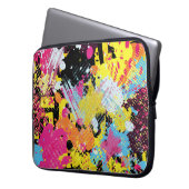 Graffiti hell psychedelisch nahtlos Muster illus Laptopschutzhülle (Vorderseite Links)