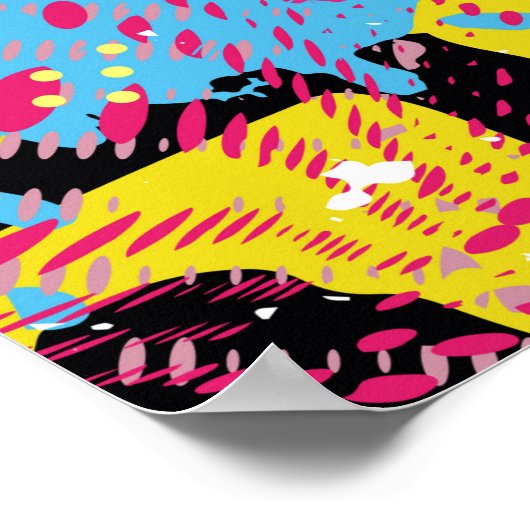 Graffiti hell psychedelisch nahtlos Muster illus Poster (Ecke)