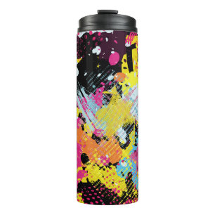 Graffiti hell psychedelisch nahtlos Muster illus Thermosbecher