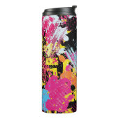 Graffiti hell psychedelisch nahtlos Muster illus Thermosbecher (Nach links gedreht)