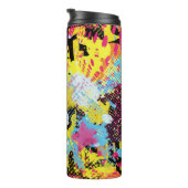 Graffiti hell psychedelisch nahtlos Muster illus Thermosbecher (Nach rechts gedreht)