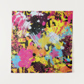 Graffiti hell psychedelisch nahtlos Muster illus Wandteppich (Vorderseite)