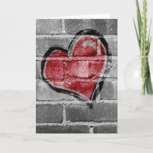 Graffiti-Herz Feiertagskarte