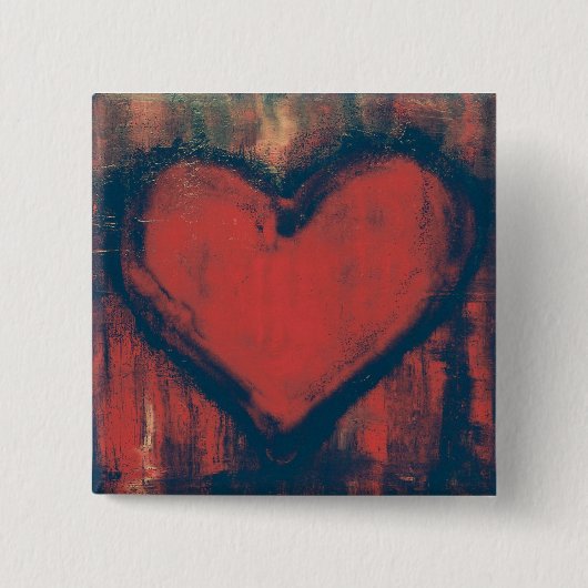 Graffiti-Herz-Kunst-Knopf Button (Vorderseite)