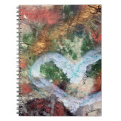 Graffiti-Herz-Raum-Zeitschrift Notizblock (Vorderseite)