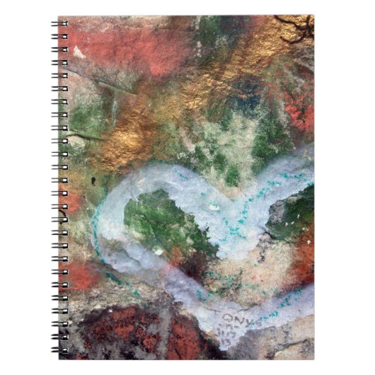 Graffiti-Herz-Raum-Zeitschrift Notizblock (Vorderseite)