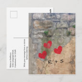 Graffiti-Herzen Postkarte (Vorne/Hinten)