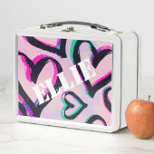 Graffiti-Herzen Weiße Lunchbox (Beispiel)