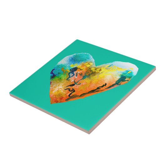 Graffiti-Herzklopfkunst Fliese (Seite)