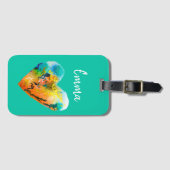 Graffiti-Herzklopfkunst Gepäckanhänger (Vorderseite (Horizontal))