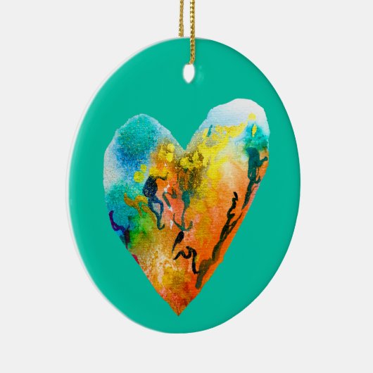 Graffiti-Herzklopfkunst Keramik Ornament (Rechts)