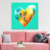 Graffiti-Herzklopfkunst Leinwanddruck (Insitu (Wohnzimmer))