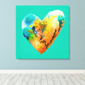 Graffiti-Herzklopfkunst Leinwanddruck (Insitu (Holzboden))