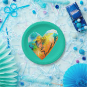 Graffiti-Herzklopfkunst Pappteller (Party)