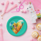 Graffiti-Herzklopfkunst Pappteller (Party)