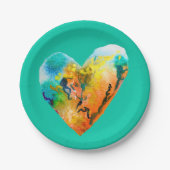 Graffiti-Herzklopfkunst Pappteller (Vorderseite)