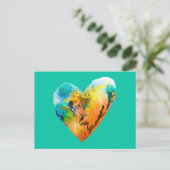 Graffiti-Herzklopfkunst Postkarte (Stehend Vorderseite)