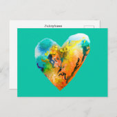 Graffiti-Herzklopfkunst Postkarte (Vorne/Hinten)