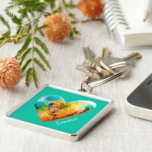 Graffiti-Herzklopfkunst Schlüsselanhänger (Seite)